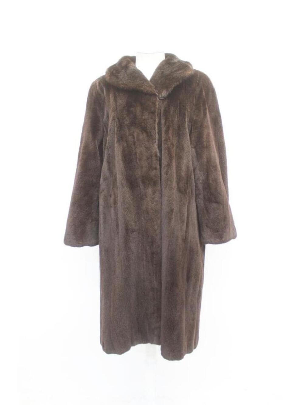 Excellent Sheared Dark Ranch Mink Fur Coat Jacket Women Woman Size 10-12 M-L